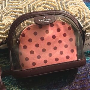 Small Kate Spade See Thru purse with polka dot bag